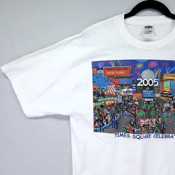 Y2K Times Square Celebration Millennium 2005 Happy New Year T Shirt Size Large - Picture 3 of 12